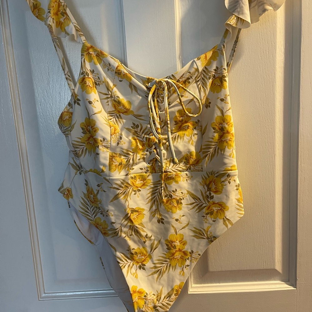 Vici Yellow Floral One Piece Swimsuit